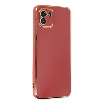 Mey İthalat®  Samsung Galaxy A03 Kılıf Volet Silikon - Kırmızı