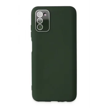 Mey İthalat®  Samsung Galaxy A03S Kılıf Lansman Glass Kapak - Koyu Yeşil