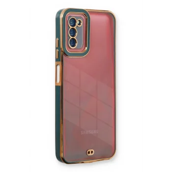 Mey İthalat®  Samsung Galaxy A03S Kılıf Liva Lens Silikon - Yeşil