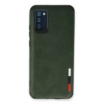 Mey İthalat®  Samsung Galaxy A03S Kılıf Loop Deri Silikon - Yeşil
