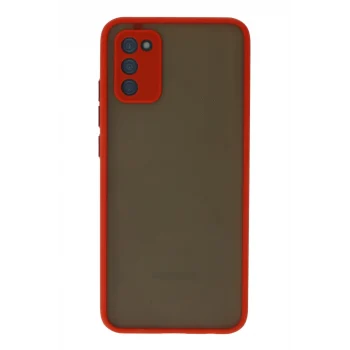 Mey İthalat®  Samsung Galaxy A03S Kılıf Montreal Silikon Kapak - Kırmızı