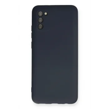Mey İthalat®  Samsung Galaxy A03S Kılıf Nano içi Kadife Silikon - Lacivert