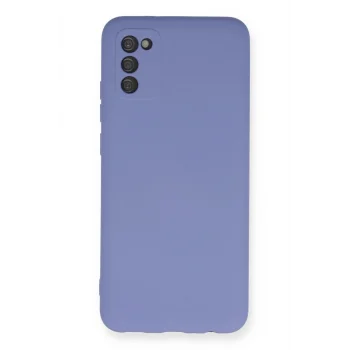 Mey İthalat®  Samsung Galaxy A03S Kılıf Nano içi Kadife Silikon - Lila