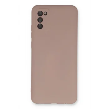 Mey İthalat®  Samsung Galaxy A03S Kılıf Nano içi Kadife Silikon - Pudra