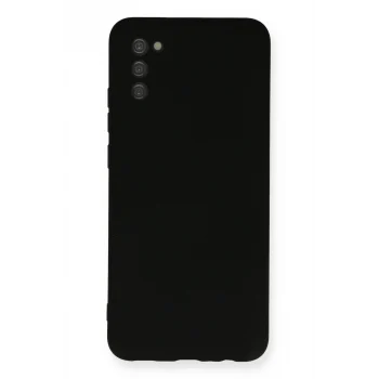 Mey İthalat®  Samsung Galaxy A03S Kılıf Nano içi Kadife Silikon - Siyah