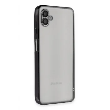 Mey İthalat®  Samsung Galaxy A04 Kılıf  Lensli Silikon - Siyah