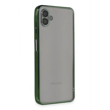 Mey İthalat®  Samsung Galaxy A04 Kılıf  Lensli Silikon - Yeşil