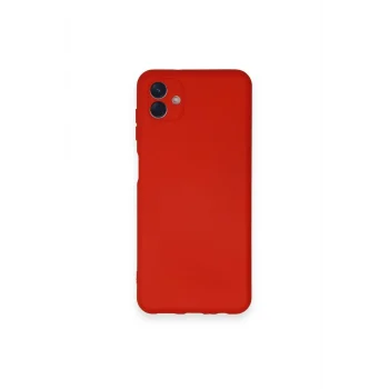 Mey İthalat®  Samsung Galaxy A04 Kılıf Nano içi Kadife Silikon - Kırmızı