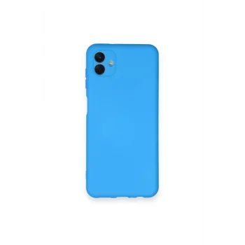 Mey İthalat®  Samsung Galaxy A04 Kılıf Nano içi Kadife Silikon - Mavi