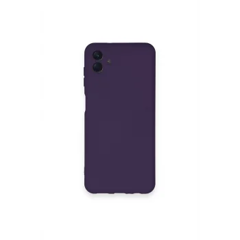 Mey İthalat®  Samsung Galaxy A04 Kılıf Nano içi Kadife Silikon - Mor