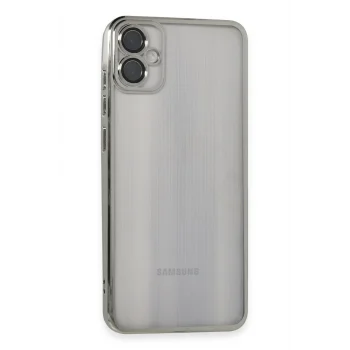 Mey İthalat®  Samsung Galaxy A05 Kılıf  Lensli Silikon - Gümüş