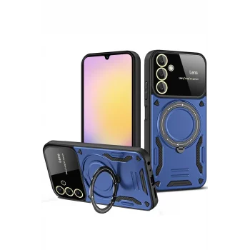 Mey İthalat®  Samsung Galaxy A05S Kılıf Joy Lens Standlı Kapak - Lacivert