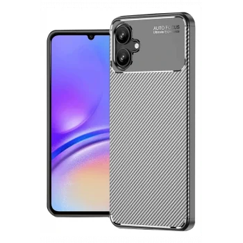 Mey İthalat®  Samsung Galaxy A06 Kılıf Auto Focus Karbon Kapak - Gri