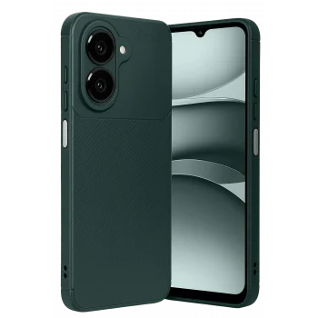 Mey İthalat®  Samsung Galaxy A07 4G Auto Focus Karbon Kapak - Koyu Yeşil