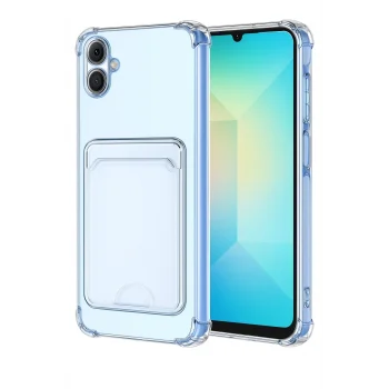 Mey İthalat®  Samsung Galaxy A07 4G Kart Şeffaf Silikon - Şeffaf