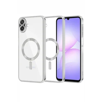 Mey İthalat®  Samsung Galaxy A07 4G Kross Magneticsafe Kapak - Gümüş