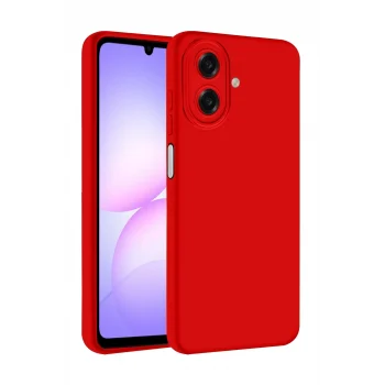 Mey İthalat®  Samsung Galaxy A07 4G Nano içi Kadife Silikon - Kırmızı