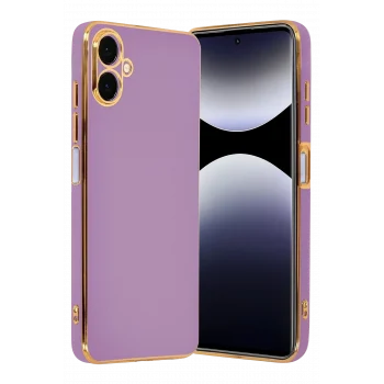 Mey İthalat®  Samsung Galaxy A07 4G Volet Silikon - Mor