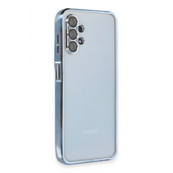 Mey İthalat®  Samsung Galaxy A13 4G Kılıf  Lensli Silikon - Açık Mavi