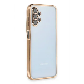 Mey İthalat®  Samsung Galaxy A13 4G Kılıf  Lensli Silikon - Gold