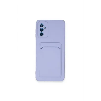 Mey İthalat®  Samsung Galaxy A14 4G Kılıf Kelvin Kartvizitli Silikon - Lila