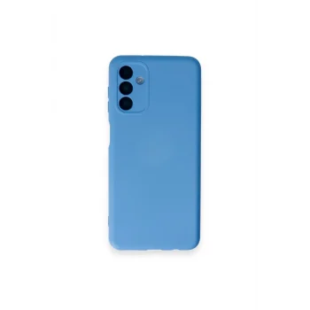 Mey İthalat®  Samsung Galaxy A14 4G Kılıf Nano içi Kadife Silikon - Mavi
