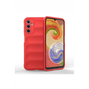 Mey İthalat®  Samsung Galaxy A14 4G Kılıf Optimum Silikon - Kırmızı
