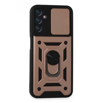 Mey İthalat®  Samsung Galaxy A14 4G Kılıf Pars Lens Yüzüklü Silikon - Rose Gold