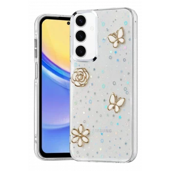 Mey İthalat®  Samsung Galaxy A15 4G Fiyonk Desenli Kapak - Desen 10