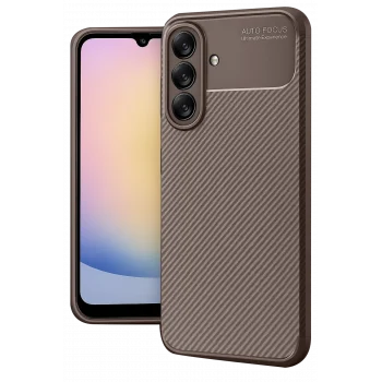 Mey İthalat®  Samsung Galaxy A17 5G Auto Focus Karbon Kapak - Kahverengi