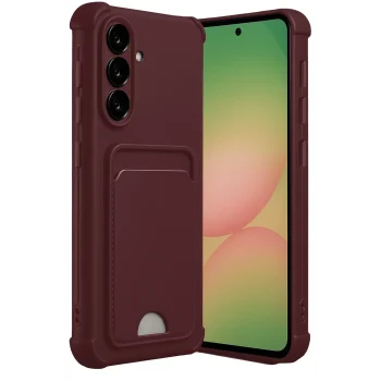 Mey İthalat®  Samsung Galaxy A17 5G Kelvin Kartvizitli Silikon - Bordo