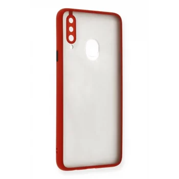 Mey İthalat®  Samsung Galaxy A20S Kılıf Montreal Silikon Kapak - Kırmızı