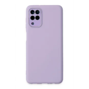 Mey İthalat®  Samsung Galaxy A22 Kılıf Lansman Glass Kapak - Lila