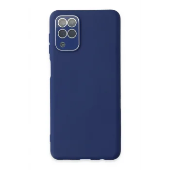 Mey İthalat®  Samsung Galaxy A22 Kılıf Lansman Glass Kapak - Sky Blue