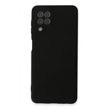 Mey İthalat®  Samsung Galaxy A22 Kılıf Nano içi Kadife Silikon - Siyah