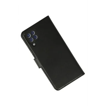 Mey İthalat®  Samsung Galaxy A22 Kılıf Trend S Plus Kapaklı Kılıf - Siyah