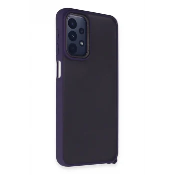 Mey İthalat®  Samsung Galaxy A23 4G Kılıf Elegant Kapak - Derin Mor