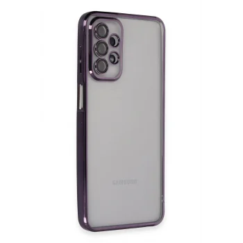 Mey İthalat®  Samsung Galaxy A23 4G Kılıf  Lensli Silikon - Mor