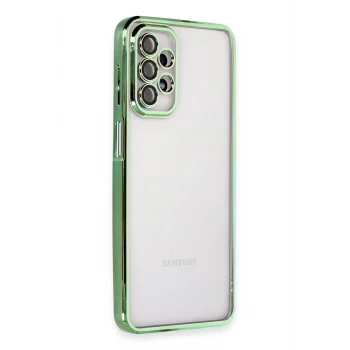 Mey İthalat®  Samsung Galaxy A23 4G Kılıf  Lensli Silikon - Yeşil