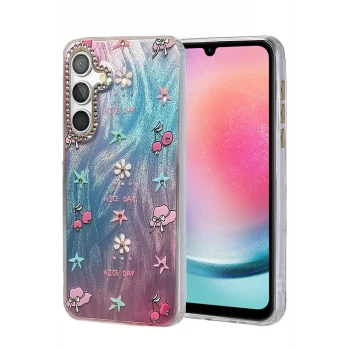 Mey İthalat®  Samsung Galaxy A24 4G Kılıf Blade Aynalı Desenli Kapak - Desen 4