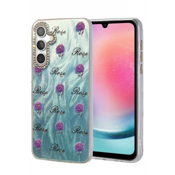 Mey İthalat®  Samsung Galaxy A24 4G Kılıf Blade Aynalı Desenli Kapak - Desen 9