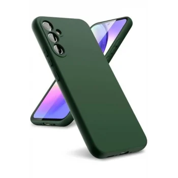 Mey İthalat®  Samsung Galaxy A24 4G Kılıf First Silikon - Koyu Yeşil