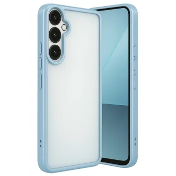 Mey İthalat®  Samsung Galaxy A24 4G Prime Kılıf  Lensli Silikon - Açık Mavi