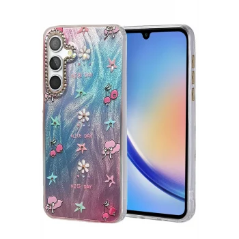 Mey İthalat®  Samsung Galaxy A34 5G Kılıf Blade Aynalı Desenli Kapak - Desen 4