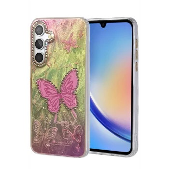 Mey İthalat®  Samsung Galaxy A34 5G Kılıf Blade Aynalı Desenli Kapak - Desen 5
