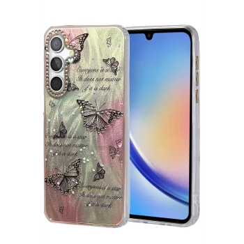 Mey İthalat®  Samsung Galaxy A34 5G Kılıf Blade Aynalı Desenli Kapak - Desen 6