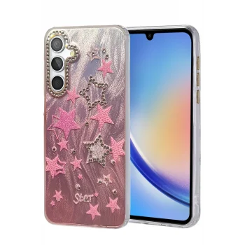 Mey İthalat®  Samsung Galaxy A34 5G Kılıf Blade Aynalı Desenli Kapak - Desen 7