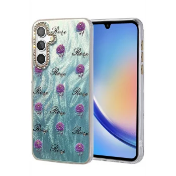 Mey İthalat®  Samsung Galaxy A34 5G Kılıf Blade Aynalı Desenli Kapak - Desen 9