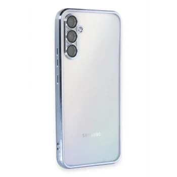 Mey İthalat®  Samsung Galaxy A34 5G Kılıf  Lensli Silikon - Açık Mavi