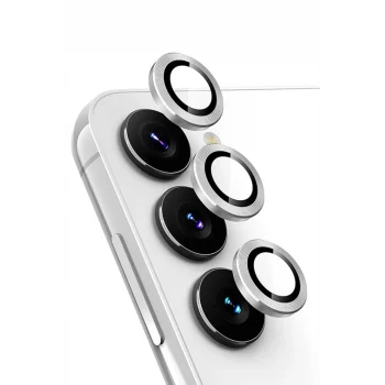 Mey İthalat®  Samsung Galaxy A34 5G Valdez Metal Kamera Lens - Gümüş